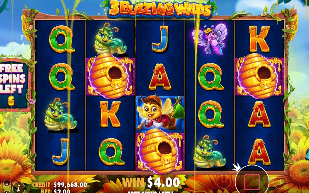 Free Spins på solrosfältet, WILD kvar från tidigare snurrar